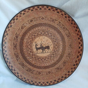 Greece 700 BC Reproduction Hand Painted Clay Dish